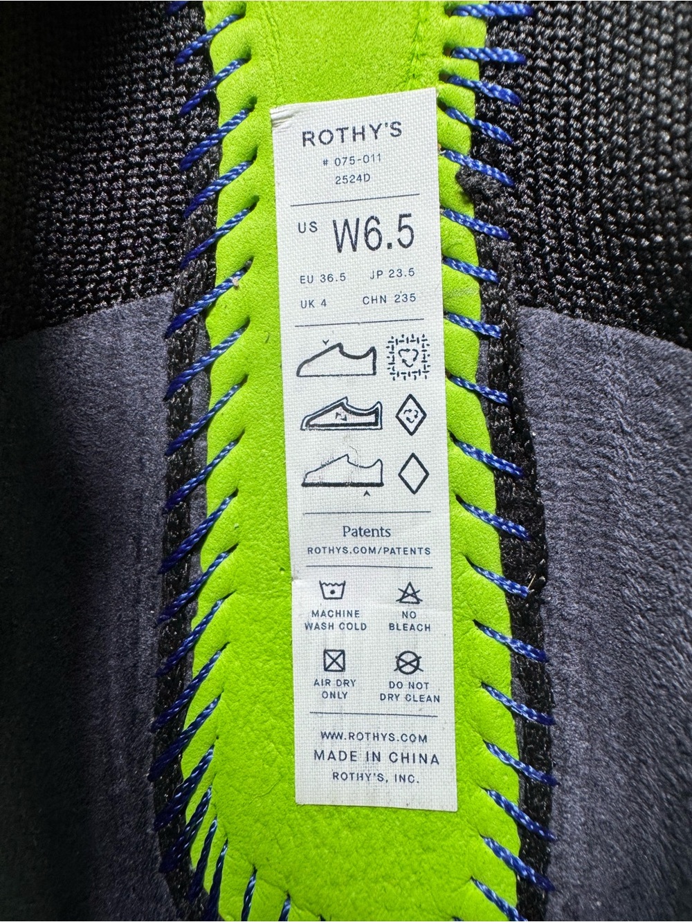 Rothy's The Square Mary Jane Ballet Flat in Black Women's Size 6.5 - Picture 16 of 16